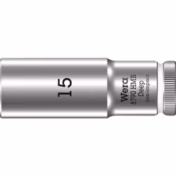 Informations techniques Longueur : 64 mm Propulseur : 3/8" Taille (métrique) : 15 mm 8790 HMB Deep Douille longue à emmanchem ...
