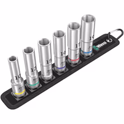 Wera 05004565001, Ensemble de douilles, 1/2", Métrique, 6 tête(s), 10,13,15,16,17,19 mm, 290 mm