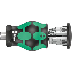 Wera Kraftform Kompakt Stubby Magazin 4 Tournevis multi-embouts Tournevis plat