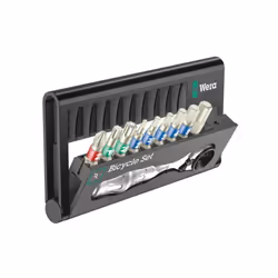 Wera Bicycle Set 9, Noir, Acier inoxydable, 123 mm, 27 mm, 74 mm, 156 g, 10 outils