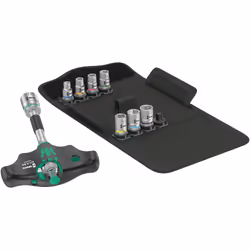 Wera 05023470001, 9 pièce(s), Noir, Vert, Acier, Noir, Vert, 1/4", 452 g, 15,5 cm