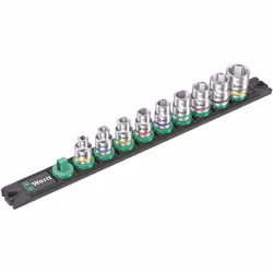 description · Jeu de 9 pièces sur barre magnétique à écrou, 3/8"· Baguette magnétique avec prise sûre de noix et retrait simp ...