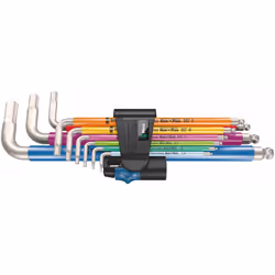 Clé hexagonale Wera 3950/9 Hex-Plus Multicolour HF Stainless 1; 1,5-10 mm; 9 unités