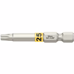 Informations techniques Longueur : 50 mm Propulseur : 1/4" Sortie : TORX Taille (tournevis) : TX 25 867/4 embouts TORX ® HF a ...