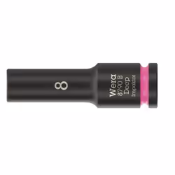 Wera 05005550001, Douille à choc, Noir, Rose, 1 tête(s), 3/8", Métrique, 8 mm