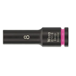 Wera 05005550001 Douille à choc Noir, Rose