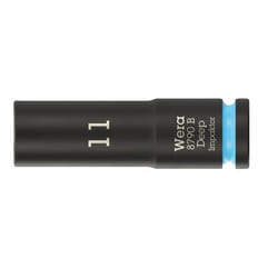 Wera 05005552001 Douille à choc Noir, Bleu