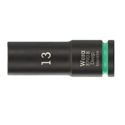 Wera 05005554001 Douille à choc Noir, Vert
