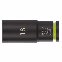 Wera 05005559001, Douille à choc, Noir, Vert, 1 tête(s), 3/8", Métrique, 18 mm