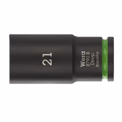 Wera 05005561001, Douille à choc, Noir, Vert, 1 tête(s), 3/8", Métrique, 21 mm