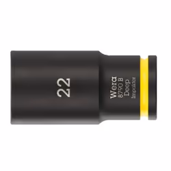 Wera 05005562001, Douille à choc, Noir, Jaune, 1 tête(s), 3/8", Métrique, 22 mm