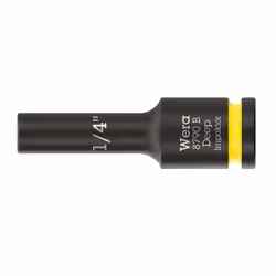 Wera 05005564001, Douille à choc, Noir, Jaune, 1 tête(s), 1/4", Métrique/empirique, 63 mm