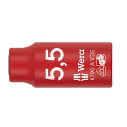 Wera 05005932001 Douille à choc Rouge, Blanc