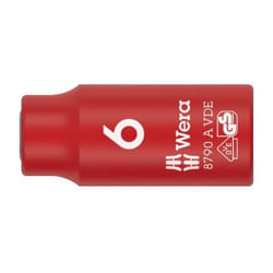 Wera 05005933001 Douille à choc Rouge, Blanc