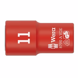 Wera 05005937001, Douille à choc, Rouge, 1 tête(s), 1/4", Métrique, 11 mm