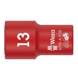 Wera 05005939001 Douille à choc Rouge, Blanc