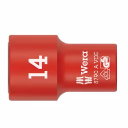 Wera 05005940001, Douille à choc, Rouge, Blanc, 1 tête(s), 1/4", Métrique, 14 mm