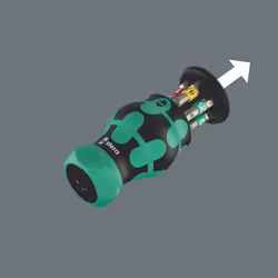 Wera Kraftform Kompakt Stubby magazine RA 1 Tournevis multi-embouts Tournevis plat - Vue supplémentaire 6