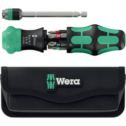 Wera - Kraftform Kompakt 20 ra-r mit Tasche Tournevis porte-embouts 1/4' W245393