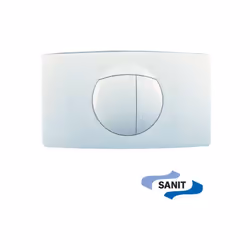 SANIT Plaque de commande pour système à 2 chasses blanc alpin. pour les citernes cachées, avec grande ouverture d'inspection, ...