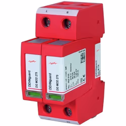 DEHN DG M TN 275, Terminal, 230 V, 50 - 60 Hz, 20000 A, Rouge, Thermoplastique