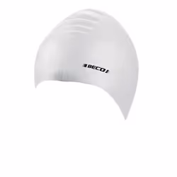 BECO-Beermann 7390-1, Blanc, Casquette, Unisexe, Adulte, Natation, Silicone