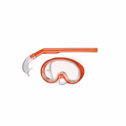 BECO-Beermann 99005-5, Enfant, Demi-masque, Plongée avec tuba, Polycarbonate, Rouge, Transparent, 8 an(s)