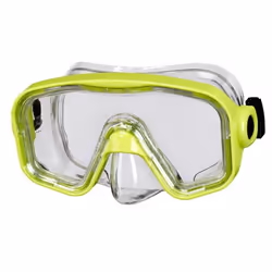 BECO-Beermann BAHIA, Enfant, Demi-masque, Polycarbonate, Transparent, Jaune, 12 an(s), Boîte