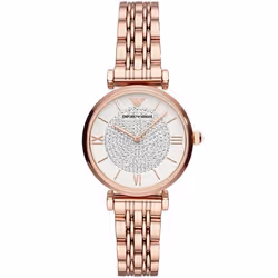 Montre Emporio Armani Gianni T-bar Pour Femmes en Ip-rosé - AR11244