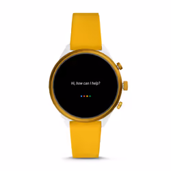 Fossil FTW6053P smartwatche et montre de sport Écran tactile Blanc, Jaune GPS (satellite)