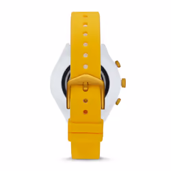 Fossil FTW6053P smartwatche et montre de sport Écran tactile Blanc, Jaune GPS (satellite)
