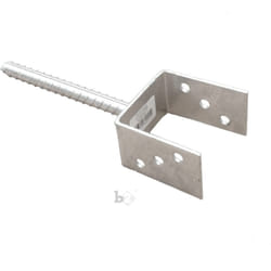B2 - Soutien post tzn U-forme avec canne galvanisé 91x100x400 mm