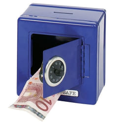 Goki 14020 tirelire Bleu Métal