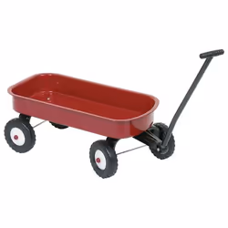Goki 14060, Chariot de jardin manuel, 4 roue(s), Roues pleines, Métal, Plastique, Noir, Rouge, 600 mm