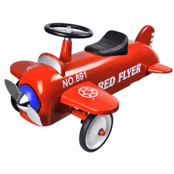 DAM Trotteur Avion Rouge, Bois, Rouge