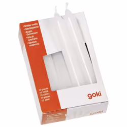 Goki 15051, Bougies, Blanc, 10 pièce(s)