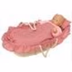 Goki Doll's carry cradle including lining,mattress,pillow,quilt, Nacelle de poupée, 4 an(s), 640 g