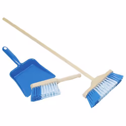 Goki Plastic dustpan, handbroom and broom, 3 an(s)