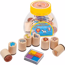 Goki Tampons encreurs animaux, Kit de tampons pour enfants, 3 an(s), 9 pièce(s)