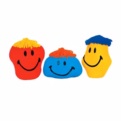 Goki Balles anti-stress smile, 3 an(s), Plastique, Couleurs assorties