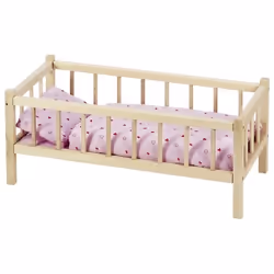 Goki Lit de poupée, Lit/berceau pour maison de poupée, 3 an(s)
