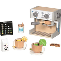 Jouet dimitation - GOKI - Machine à café et à thé - Bois - 16 pièces - Design tendance