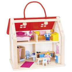 Goki Valise maison de poupées avec accessoires