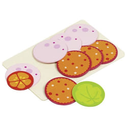 Goki Tranches de saucisse, 8 tranches, 1 feuille de salade, 1 tranche de tomate