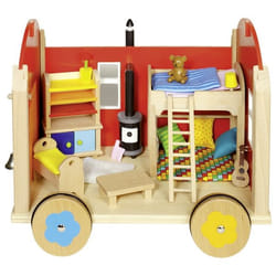 Goki Roulotte pour poupées avec accessoires