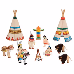 Goki Indian camp, Mini poupée, Mâle et femelle (kit), 3 an(s), 110 mm, 570 g, Multicolore