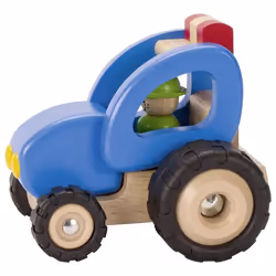 Goki Tractor, Tracteur, 2 an(s), Caoutchouc, Bois, Bleu