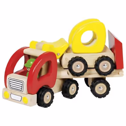 Goki 55963, Camion, 3 an(s), Caoutchouc, Bois, Noir, Rouge, Bois, Jaune