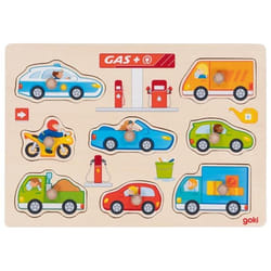 Goki 57341 puzzle Puzzle à formes 8 pièce(s) Véhicules