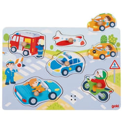 Goki 57399 Contour pour puzzle 6 pièce(s) Véhicules